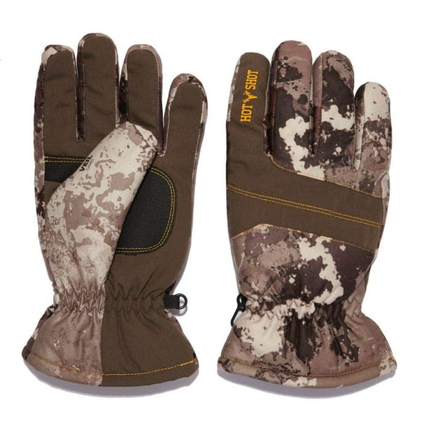 HOT SHOT Men’s Camo Swiftstrike Pro-Text Gloves Realtree Edge Hunting Camouflage